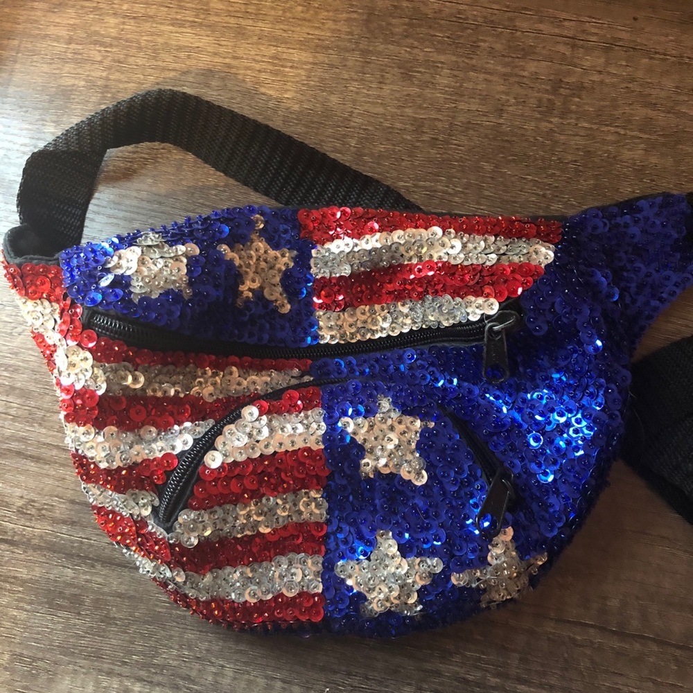 Vintage USA flag Fanny pack